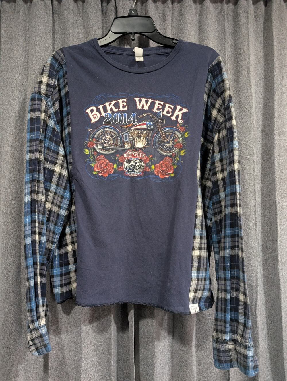 Upcycled Flannel Mash Up Top - Bike Week